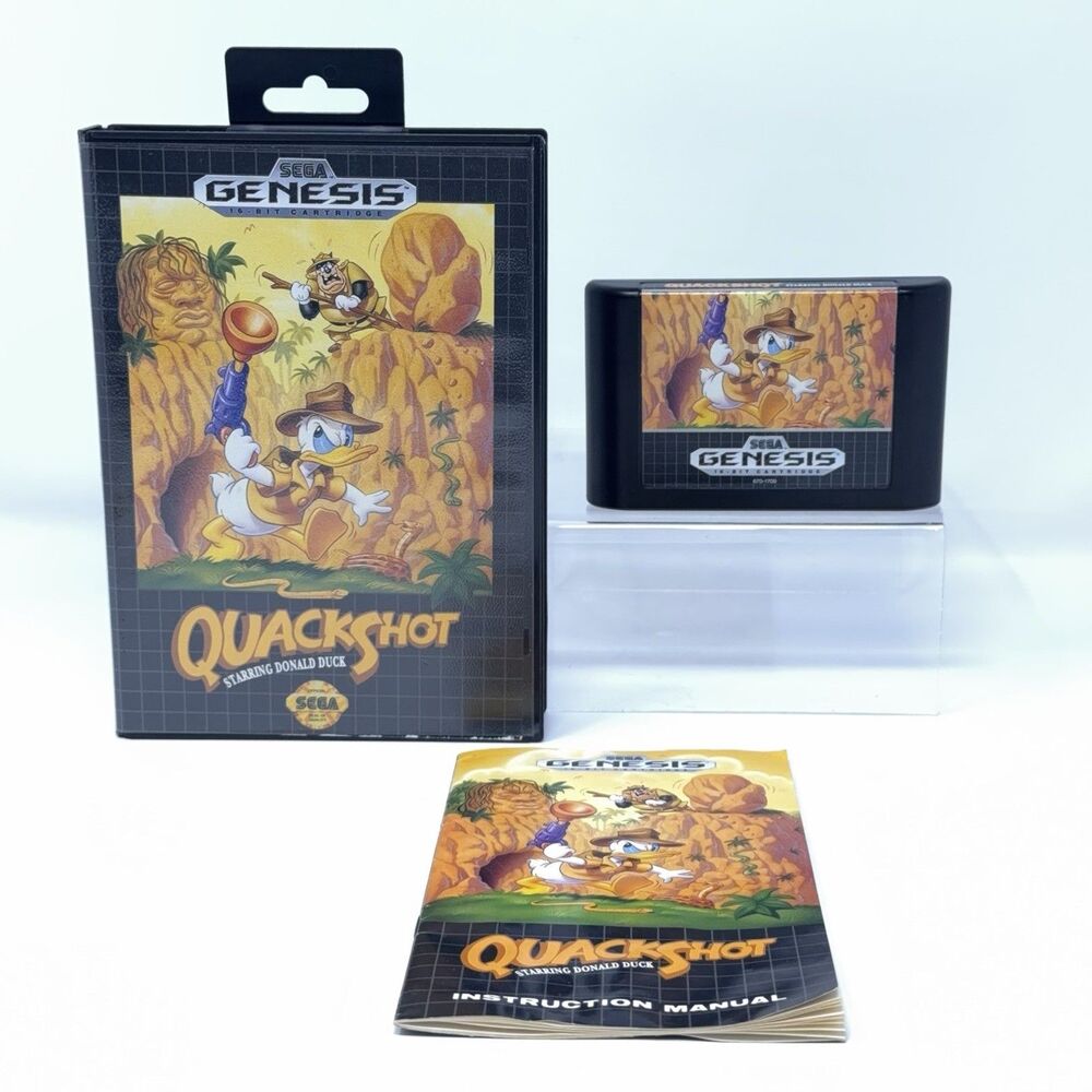 QuackShot Starring Donald Duck Sega Genesis 1991 Complete CIB Refurbished Tested